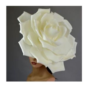 Kentucky Derby oversized rose headband hat fascinator hat.